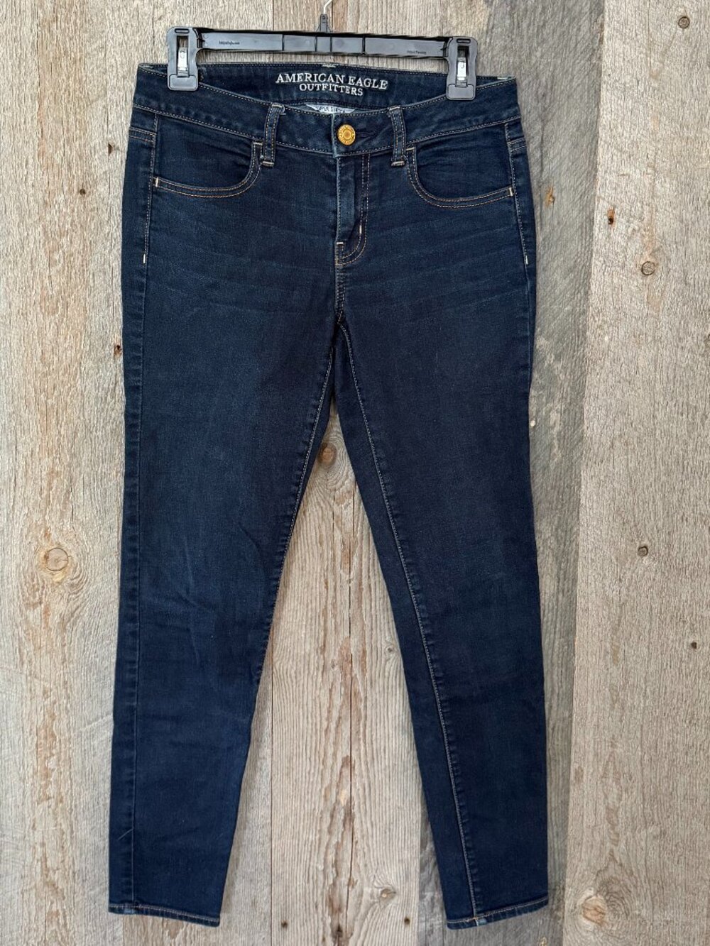 American Eagle Dark Blue Jeggings Size 4 Short